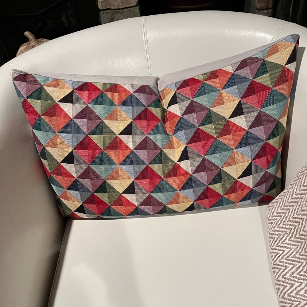 Geometric Multicolor Throw Pillow